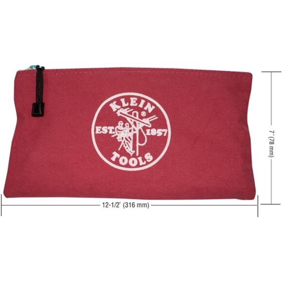 Tools 5141 Zipper Tool Bag, Tool Pouch, Bank Deposit Canvas Utility Bag - Picture 3 of 12